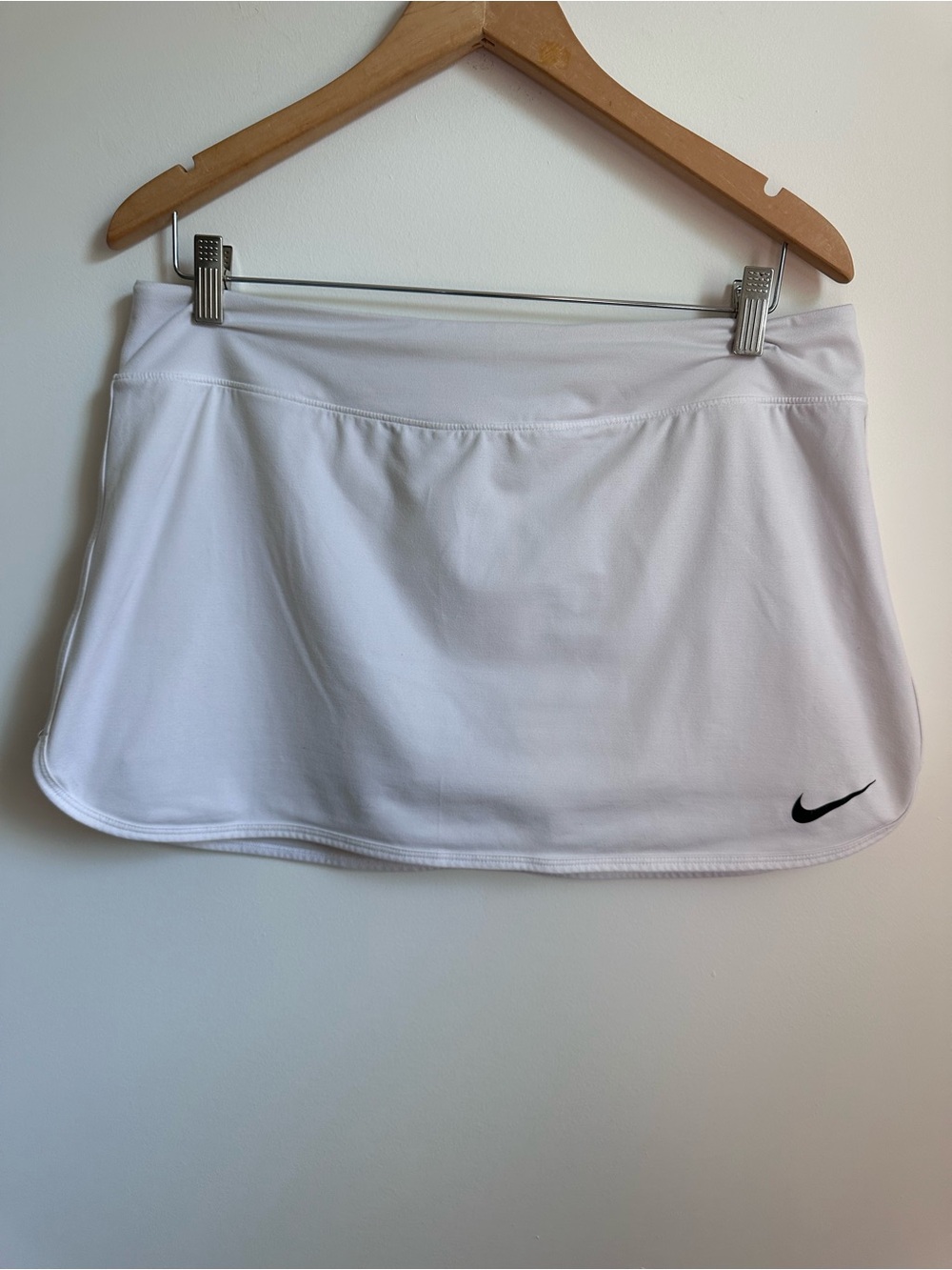 Nike Dri-FIT White Tennis Skort Women L Athletic Pickleball Golf